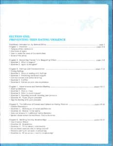 SECTION ONE: PREVENTING TEEN DATING VIOLENCE Traditional Introduction, by Richard Mildapage
