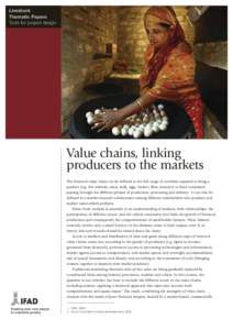 Livestock Thematic Papers Tools for project design Value chains, linking producers to the markets