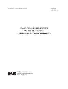 Pacific Outer Continental Shelf Region  OCS Study MMS[removed]Ecological Performance