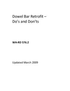 Dowel Bar Retrofit Construction Practices