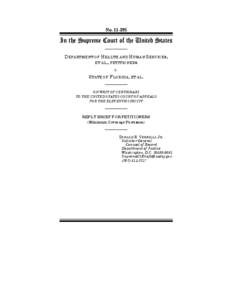 No[removed]: HHS v. Florida - Reply (Merits - Minimum Coverage)