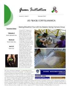 Green Initiative VOLUME 2, ISSUE 2 DECEMBER[removed]US PEACE CORPS/JAMAICA