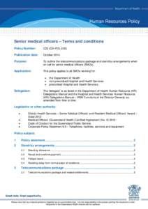 Stand-by arrangements for senior medical officers HR Policy C23 (QH-POL-235)