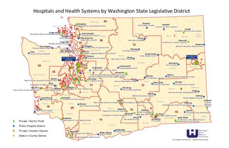 Hospitals and Health Systems by Washington State Legislative District Bellingham Friday Harbor  40