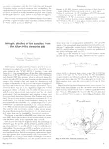 on stereo comparators; and the osu Instruction and Research Computer Center provided computer time and facilities. Steven Johnson of Virginia Polytechnic Institute and State University made available his block adjustment