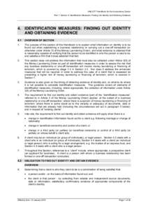 AML/CFT Handbook for the Accountancy Sector Part 1: Section 4: Identification Measures: Finding Out Identity and Obtaining Evidence 4. IDENTIFICATION MEASURES: FINDING OUT IDENTITY AND OBTAINING EVIDENCE 4.1