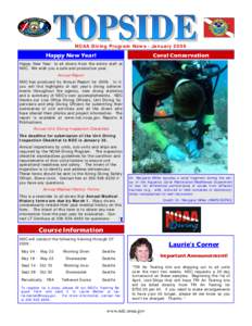 NOAA Diving Program News - January[removed]Happy New Year! Coral Conservation