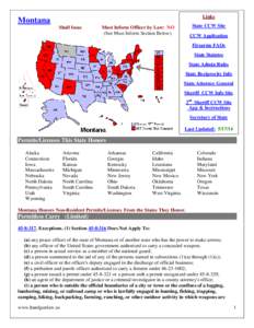 Links  Montana Shall Issue  State CCW Site