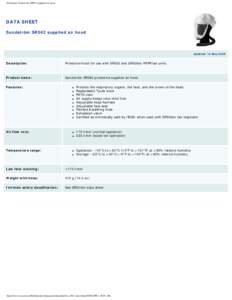 Datasheet: Sundström SR562 supplied air hood