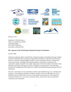 February 8, 2013 Department of Water Resources Water Use and Efficiency Branch Attn: Richard Mills 901 P Street, Third Floor Sacramento, California 95814