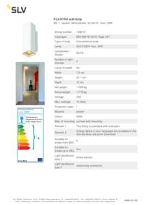 PLASTRA wall lamp WL-1, square, white plaster, 2x GU10 , max. 35W Article number