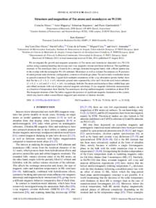 PHYSICAL REVIEW B 90, Structure and magnetism of Tm atoms and monolayers on W(110) Corneliu Nistor,1,2 Aitor Mugarza,2 Sebastian Stepanow,1 and Pietro Gambardella1,2 1