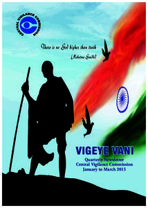 VIGEYE VANI Quarterly Newsletter Central Vigilance Commission January to March 2015  Inauguration of Vigilance Study Circle on