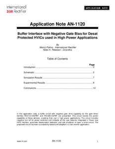 Buffer Interface with Negative Gate Bias for Desat Protected HVICs used in High Power Applications