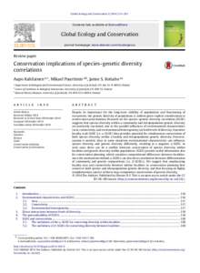 Conservation implications of species&#x2013;genetic diversity correlations