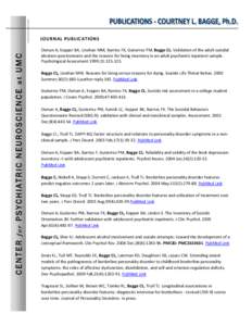 Treatment of bipolar disorder / Borderline personality disorder / Suicidal ideation / Assessment of suicide risk / Suicide / Depression / Personality disorder / Psychiatry / Abnormal psychology / Suicide prevention