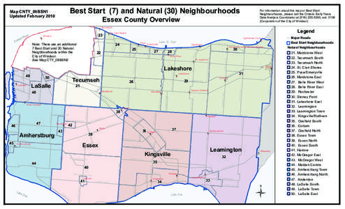 Best Start (7) and Natural (30) Neighbourhoods  COUNTY RD FOX LANE