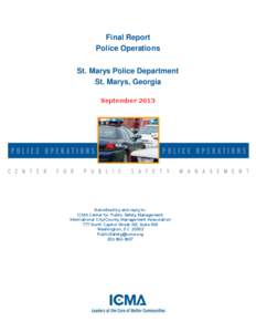 Final Report Police Operations St. Marys Police Department St. Marys, Georgia September 2013