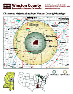 Location map for Winston County, Mississippi