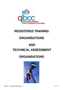 REGISTERED TRAINING ORGANISATIONS