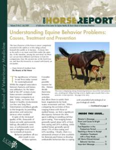 �����������  ��� ��Volume 25 No 3, July[removed]A Publication of the Center for Equine Health, UC Davis School of Veterinary Medicine