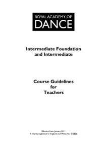 Intermediate Foundation and Intermediate Course Guidelines for Teachers