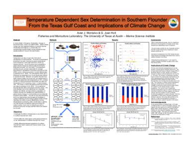 Avier J. Montalvo & G. Joan Holt Fisheries and Mariculture Laboratory, The University of Texas at Austin – Marine Science Institute Methods Results ♀