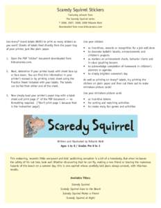 Scaredy Squirrel Stickers