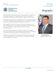 Biography of TSA Acting Deputy Administrator Mark Hatfield Jr.