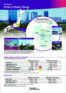 Kansai International Airport / Osaka / Kansai Electric Power Company / Kansai Science City / Hanshin Industrial Region / Japan External Trade Organization / Ōsaka Station / Kansai region / Osaka Prefecture / Honshu