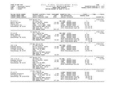 STATE OF NEW YORK COUNTY - Rensselaer County TOWN - Petersburgh SWIS[removed]