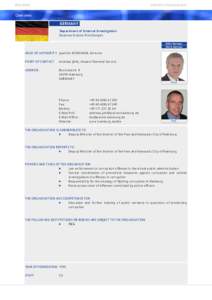 EPAC/EACN		  CONTACT CATALOGUE 2013 Overview GERMANY