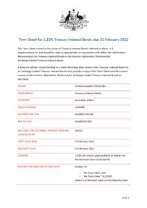 Microsoft Word[removed]Term Sheet - February 2022 Treasury Indexed Bond.rtf