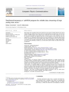 TimeSeriesStreaming.vi: LabVIEW program for reliable data streaming of large analog time series