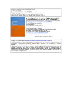 This article was downloaded by:[Australian National Univ] On: 23 September 2007 Access Details: [subscription number[removed]Publisher: Routledge Informa Ltd Registered in England and Wales Registered Number: [removed] 