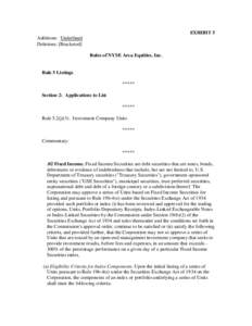 EXHIBIT 5 Additions: Underlined Deletions: [Bracketed] Rules of NYSE Arca Equities, Inc.  Rule 5 Listings