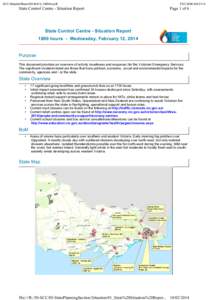 SCC-SituationReport20140212_1800hrs.pdf  State Control Centre - Situation Report FSC[removed]