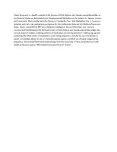 Obstetrics / Birth control / Family / Pregnancy / Congenital disorder / Epidemic Intelligence Service / Holoprosencephaly / Developmental disability / José F. Cordero / Health / Medicine / Fertility