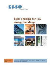 Solar shading for low energy buildings