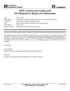 ISASecure_Response_NIST_Cybersecurity_Framework_RFI_Final.docx