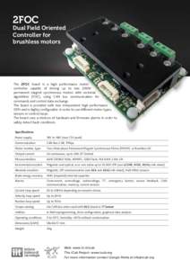 2FOC  Dual Field Oriented Controller for brushless motors