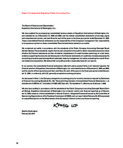 Finance / Audit / Committee of Sponsoring Organizations of the Treadway Commission / Internal control / Financial statement / Generally Accepted Accounting Principles / Financial audit / Regulation S-X / Auditing / Accountancy / Business