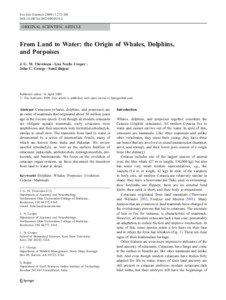 Cetaceans / Transitional fossils / Evolution of cetaceans / Indohyus / Pakicetus / Ambulocetus / Raoellidae / Cetacea / Ambulocetidae / Cenozoic / Phanerozoic / Geologic time scale