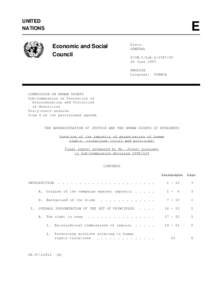 UNITED NATIONS E Economic and Social Council