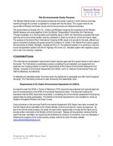 Prediction / Metro Detroit / Earth / Environmental law / Environmental economics / Environmental impact assessment / National Environmental Policy Act / Environmental impact statement / Detroit River International Crossing / Impact assessment / Environment / Detroit River