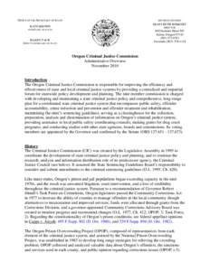 Criminal justice / Oregon Criminal Justice Commission / Oregon Ballot Measure 11 / Asset forfeiture / United States Federal Sentencing Guidelines / Mandatory sentencing / Corrections / Criminal law / Law / Government of Oregon