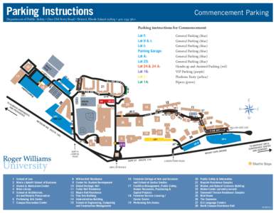 Parking Instructions									Commencement Parking Department of Public Safety • One Old Ferry Road • Bristol, Rhode Island 02809 • [removed]Parking instructions for Commencement  AT