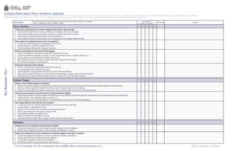 Linguistics / Multilingualism / Business ethics / Official bilingualism in Canada / Official Languages Act / Politics / Diversity / Skill / Linguistic rights / Language policy / Identity politics / Bilingualism in Canada