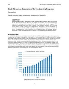 bolk  UW-L Journal of Undergraduate Research XIII[removed]Study Abroad: An Exploration of Service-Learning Programs Tamara Bolk