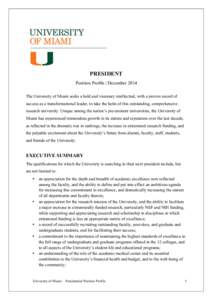Microsoft Word - POSITION PROFILE - U Miami 8 Dec 2014.docx